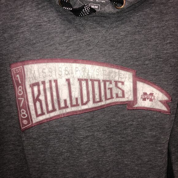 Level Wear Pullover Adult Medium Gray Long Sleeve Mens Mississippi State Hoodie - Picture 5 of 10
